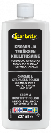 STAR BRITE KROMIN JA TERÄKSEN PUHDISTAVA KIILLOKE 250ML 136-82708