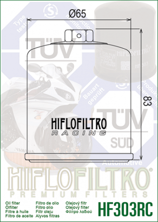 HIFLO ÖLJYNSUODATIN HF303RC (RACING 17MM) 20-HF303RC