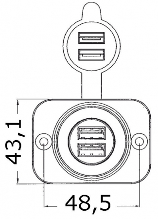 LIGHTER AND USB SOCKET M14-516-01