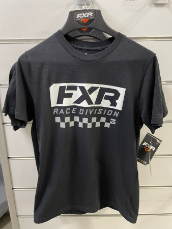 FXR YTH RACE DIVISION T-SHIRT L BLACK/WHITE 211507-1001-13