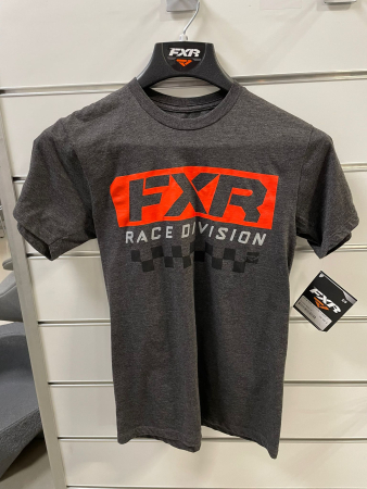 FXR M RACE DIVISION T-SHIRT S CHAR HEATHER/LAVA 211319-0622-07