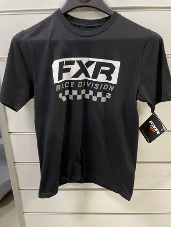 FXR YTH RACE DIVISION T-SHIRT XL BLACK/WHITE 211507-1001-16