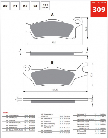 GOLDFREN JARRUPALAT 309 CERAMIC CARBON AD 46-12-309