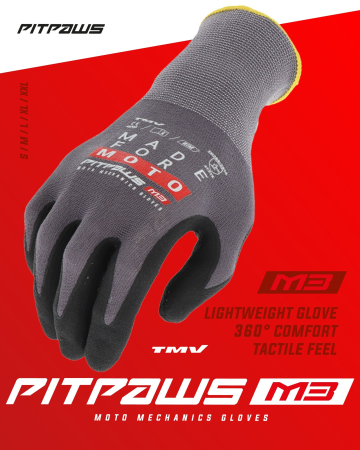 &quot;TMV PITPAWS GLOVES BLACK &quot;&quot;MADE FOR MOTO&quot;&quot; XL&quot; 391-3691001-10