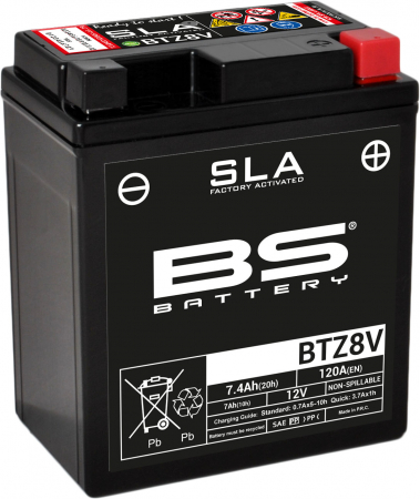 BS BATTERY  BTZ8V (FA) SLA - SEALED & ACTIVATED 140-300890