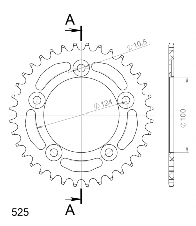SUPERSPROX ALUMIINI TAKARATAS RAL-744::36 MUSTA 27-3-744-36-0