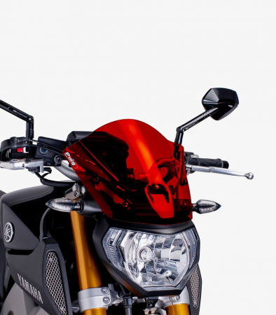 PUIG WINDSHIELD NEW GEN SPORT YAMAHA MT09 13''-16'' C/RED 33-6859R