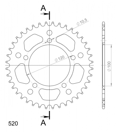 SUPERSPROX ALUMIINI TAKARATAS RAL-703::40 MUSTA 27-3-703-40-0