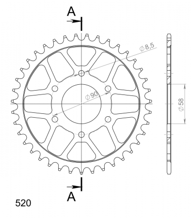 SUPERSPROX TERÄS TAKARATAS  RFE-812::39 HOPEA 27-2-812-39-8
