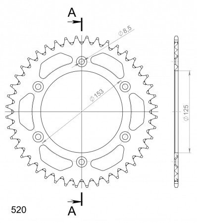 SUPERSPROX ALUMIINI TAKARATAS RAL-210::44 PUNAINEN 27-3-210-44-2