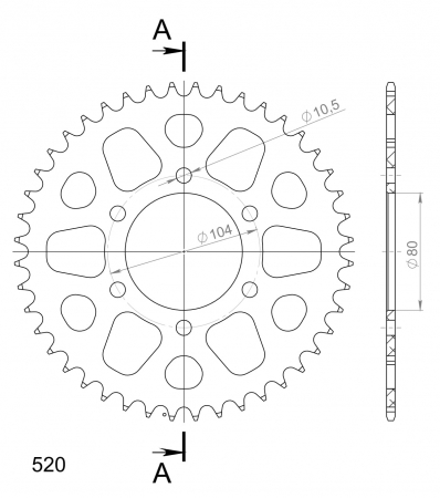 SUPERSPROX ALU TAKARATAS KA MUSTA 44 27-3-478-44-0