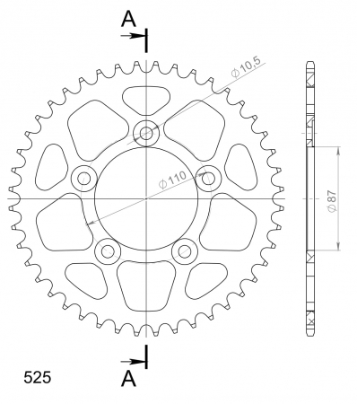 SUPERSPROX ALUMIINI TAKARATAS RAL-807::44 MUSTA 27-3-807-44-0