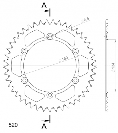 SUPERSPROX ALUMIINI TAKARATAS RAL-460::45 MUSTA 27-3-460-45-0