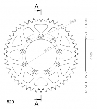 SUPERSPROX ALUMIINI TAKARATAS RAL-151::47 SININEN 27-3-151-47-4