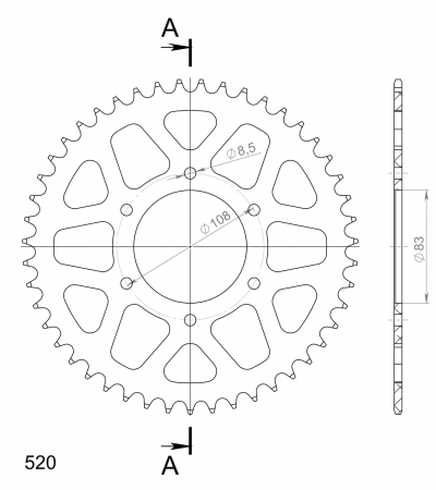 SUPERSPROX ALUMIINI TAKARATAS RAL-404::47 PUNAINEN 27-3-404-47-2