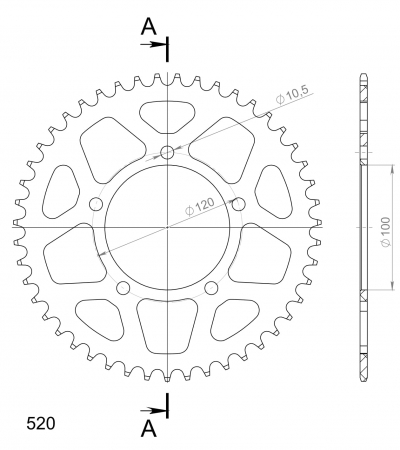 SUPERSPROX ALUMIINI TAKARATAS RAL-703::46 MUSTA 27-3-703-46-0