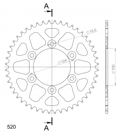 SUPERSPROX ALUMIINI TAKARATAS RAL-735::48 MUSTA 27-3-735-48-0