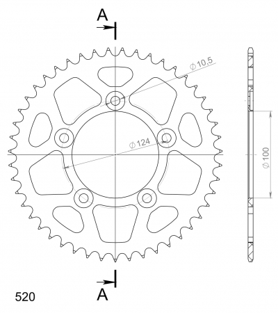 SUPERSPROX ALUMIINI TAKARATAS RAL-743::47 MUSTA 27-3-743-47-0