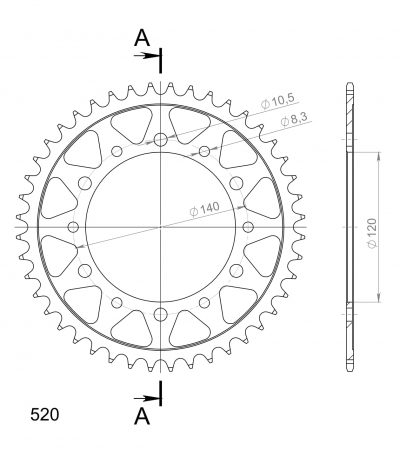 SUPERSPROX TERÄS TAKARATAS 260/475.38 27-2-475-38