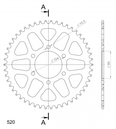 SUPERSPROX ALUMIINI TAKARATAS RAL-478::50 MUSTA 27-3-478-50-0