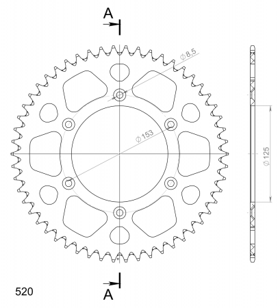 SUPERSPROX ALUMIINI TAKARATAS RAL-210::54 PUNAINEN 27-3-210-54-2