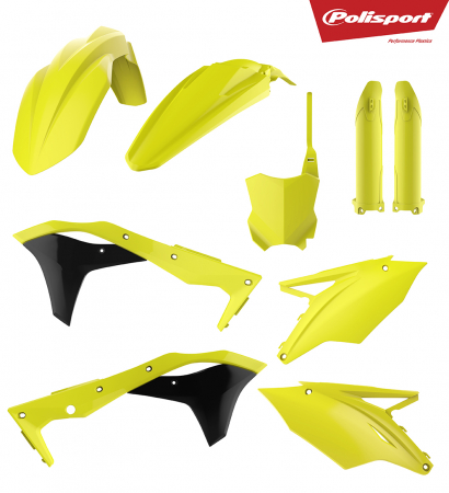 POLISPORT PLASTIC KIT KX250F 17-18 FLO YELLOW 178-90743