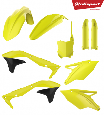 POLISPORT PLASTIC KIT KX450F 16-18 FLO YELLOW (1) 178-90744