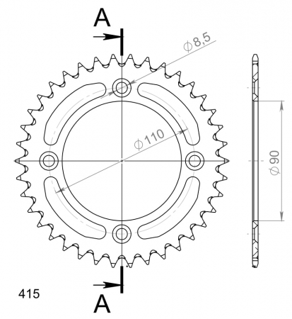 SUPERSPROX ALUMIINI TAKARATAS RAL-452:39 MUSTA 27-3-452-39-0