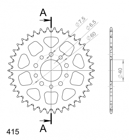 SUPERSPROX ALUMIINI TAKARATAS RAL-451::38 ORANSSI 27-3-451-38-6