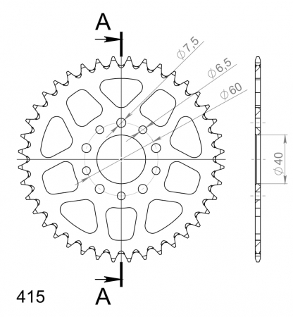 SUPERSPROX ALUMIINI TAKARATAS RAL-451::40 ORANSSI 27-3-451-40-6