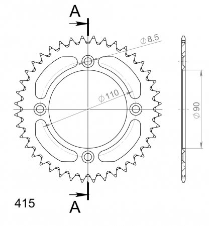 SUPERSPROX ALUMIINI TAKARATAS RAL-452:40 ORANSSI 27-3-452-40-6