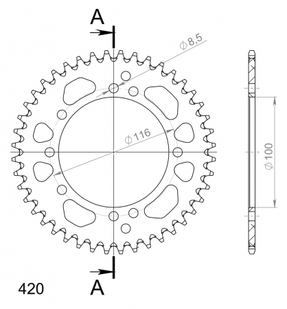 SUPERSPROX ALUMIINI TAKARATAS RAL-457::47 MUSTA 27-3-457-47-0