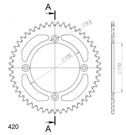 SUPERSPROX ALU TAKARATAS HO CR80/85/150 PUNAINEN 49 27-3-209-49-2