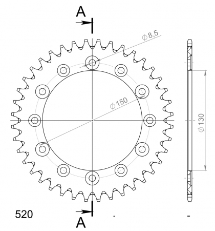 SUPERSPROX ALUMIINI TAKARATAS RAL-245/2::40 MUSTA 27-3-245-2-40-0