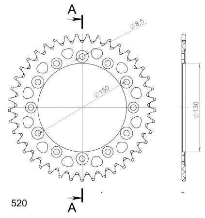 SUPERSPROX ALUMIINI TAKARATAS RAL-245/2::41 MUSTA 27-3-245-2-41-0