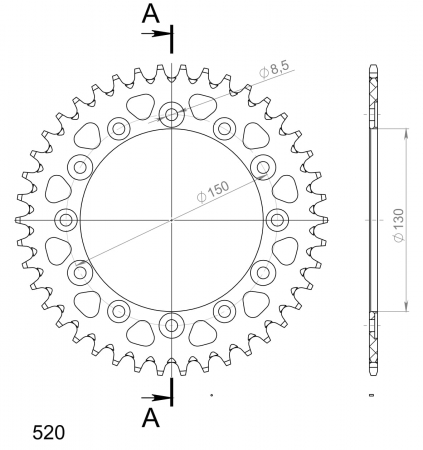 SUPERSPROX ALUMIINI TAKARATAS RAL-245/2::42 MUSTA 27-3-245-2-42-0