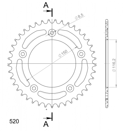 SUPERSPROX ALUMIINI TAKARATAS RAL-28::41 MUSTA 27-3-28-41-0