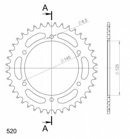 SUPERSPROX ALUMIINI TAKARATAS RAL-405::40 PUNAINEN 27-3-405-40-2