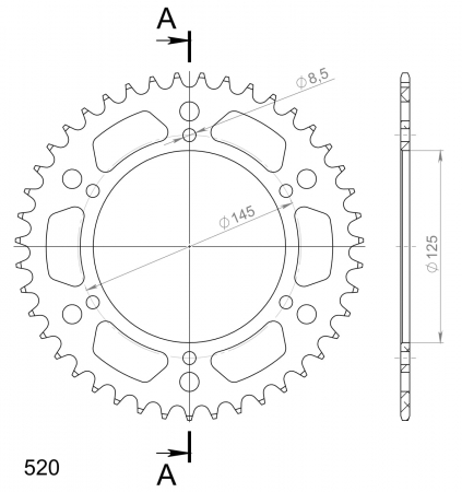 SUPERSPROX ALUMIINI TAKARATAS RAL-405::43 PUNAINEN 27-3-405-43-2