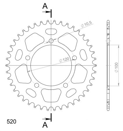 SUPERSPROX ALUMIINI TAKARATAS RAL-703::42 MUSTA 27-3-703-42-0