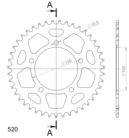 SUPERSPROX ALUMIINI TAKARATAS RAL-703::43 MUSTA 27-3-703-43-0