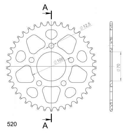 SUPERSPROX ALUMIINI TAKARATAS RAL-728::41 MUSTA 27-3-728-41-0