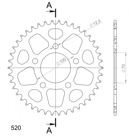 SUPERSPROX ALUMIINI TAKARATAS RAL-728::42 MUSTA 27-3-728-42-0