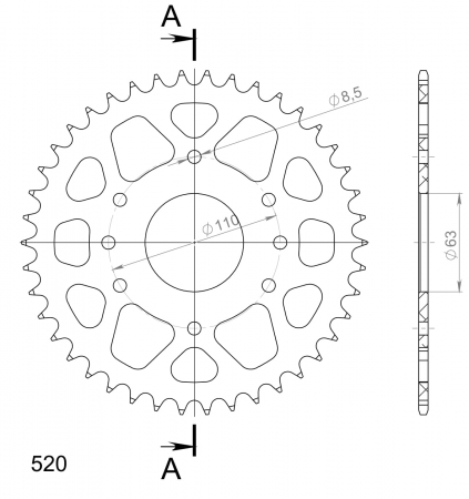 SUPERSPROX ALUMIINI TAKARATAS RAL-905::42 ORANSSI 27-3-905-42-6