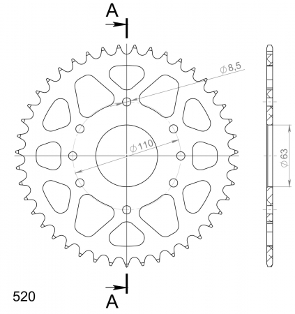 SUPERSPROX ALUMIINI TAKARATAS RAL-905::43 ORANSSI 27-3-905-43-6