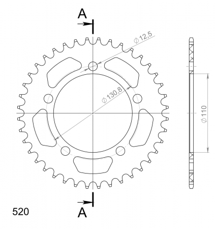 SUPERSPROX ALUMIINI TAKARATAS RAL-7_520::40 MUSTA 27-3-7-520-40-0