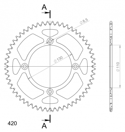 SUPERSPROX ALUMIINI TAKARATAS RAL-209::56 KULTA 27-3-209-56-9