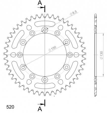 SUPERSPROX ALUMIINI TAKARATAS RAL-245/2::47 SININEN 27-3-245-2-47-4