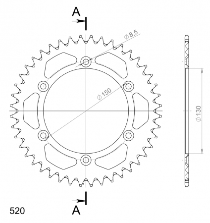 SUPERSPROX ALUMIINI TAKARATAS RAL-245::44 HOPEA 27-3-245-44-8