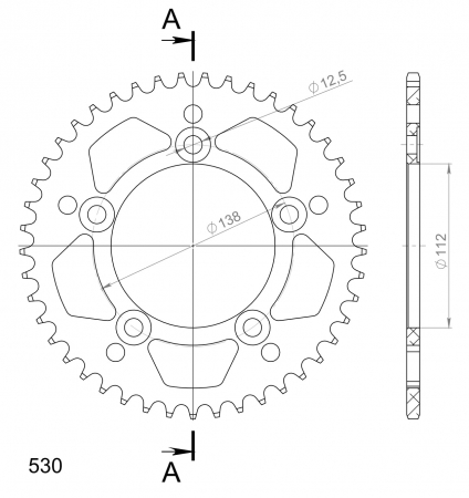 SUPERSPROX ALUMIINI TAKARATAS RAL-302::45 MUSTA 27-3-302-45-0